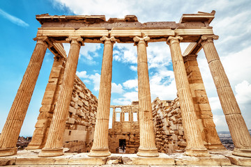 Erechtheion temple on Acropolis, Athens, Greece