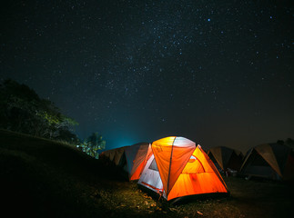 Fototapeta premium night sky, Doi Samer Dao, Nan province, Thailand
