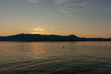 Traunsee im Abendrot