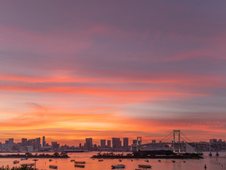 都市の夕景