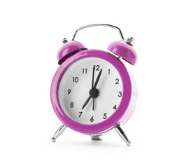 Alarm clock on white background. Time management concept