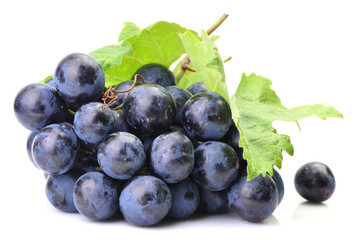 Grapes on a white background