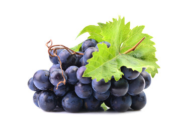 Grapes on a white background