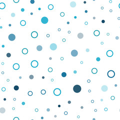 Light BLUE vector seamless pattern with spheres.
