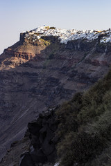 Scenic view of Thira, on the island of Santorini.
