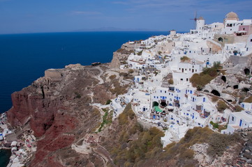 Oia village cityscape, Santorini (Thira), Greece