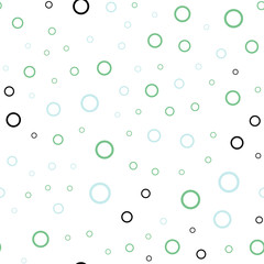 Fototapeta na wymiar Light Blue, Green vector seamless background with bubbles.