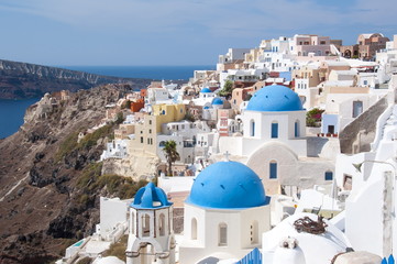 Fototapeta premium Oia village cityscape, Santorini (Thira), Greece