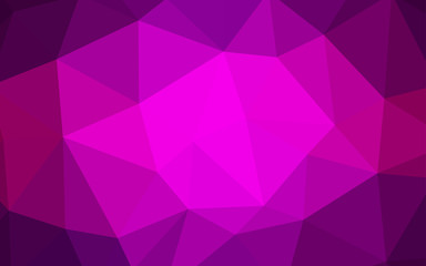 Dark Purple vector shining triangular backdrop.
