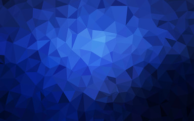 Obraz premium Dark BLUE vector polygon abstract background.