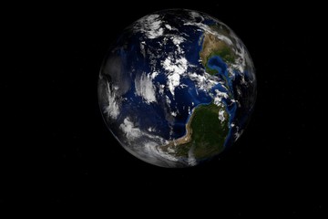 3d high resolution rendered Planet Earth . View from space