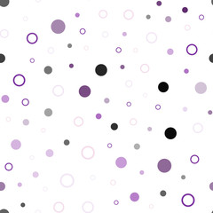 Light Purple vector seamless pattern with spheres.