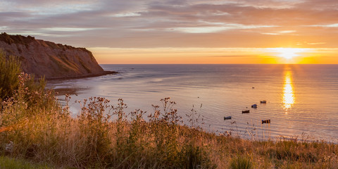 boats in robin hoods bay