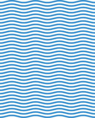 Seamless blue wavy lines simple pattern, abstract geometric background
