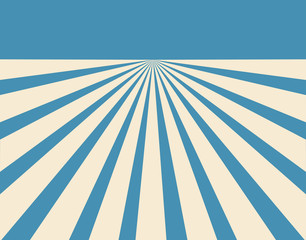 Blue and offwhite converging lines background