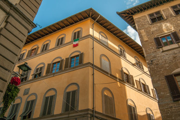 Fototapeta premium Florence architecture, yellow buildings 1