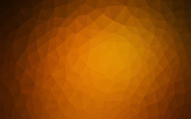 Dark Orange vector abstract polygonal background.