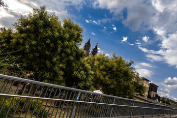 Magdeburger Domtürme Blick von den Elbterrassen