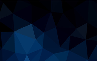 Fototapeta premium Dark BLUE vector abstract polygonal background.