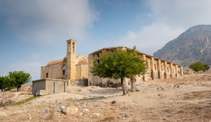 Ruins of an abandoned and deserted church