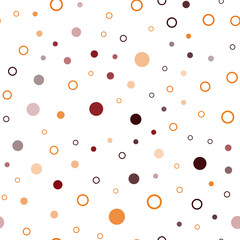 Dark Red, Yellow vector seamless template with circles.
