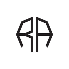 two letter RA octagon logo