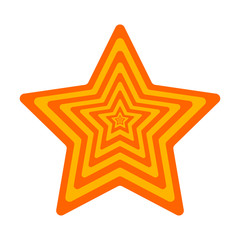 Twenty-five vector orange and yellow stars