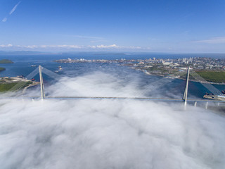  Fog over the Bridges in Vladivostok, Russia