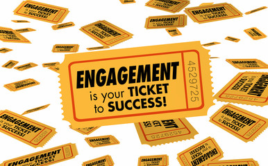 Engagement Ticket to Success Join Interact Participate 3d Illustration