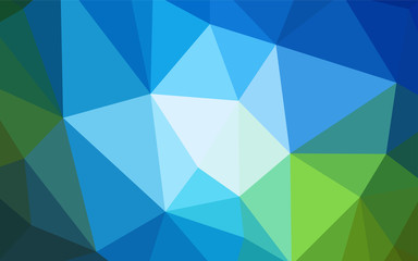 Fototapeta na wymiar Light Blue, Green vector abstract polygonal template.