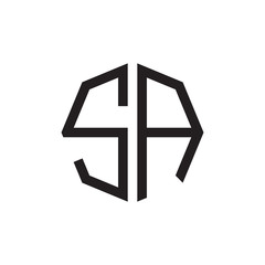 two letter SA octagon logo