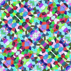 Multicolor pattern kaleidoscope, seamless texture, abstract vintage modern background with many color, creative