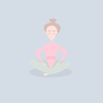 Woman in yoga possition 