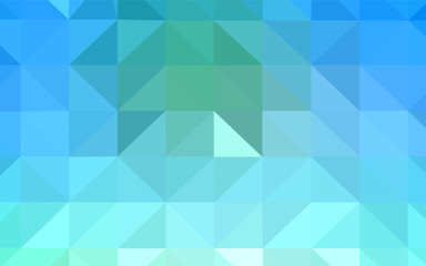 Light Blue, Green vector triangle mosaic template.