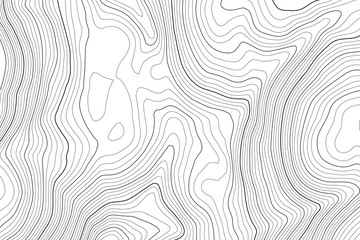 Vector contour topographic map background. Topography and geography map grid abstract backdrop. Business concept. Vector illustration - obrazy, fototapety, plakaty