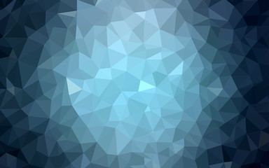 Dark BLUE vector polygon abstract layout.