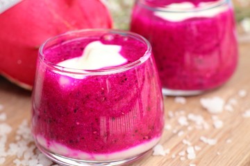 dragon fruit milk smoothies