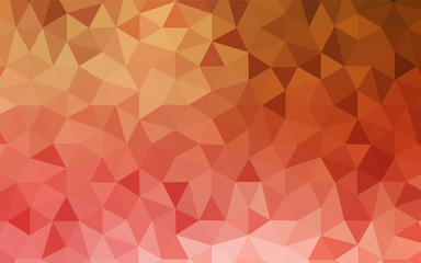 Light Red, Yellow vector shining triangular cover.