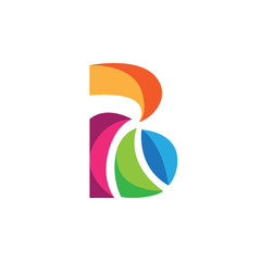 Letter B color logo 