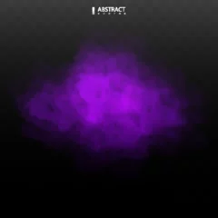 Zelfklevend Fotobehang Purple Fog or smoke color isolated transparent special effect. White vector cloudiness, mist smog background. illustration © poppystyle