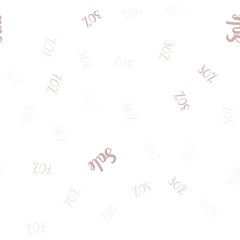 Light Pink, Green vector seamless layout with discount of 30%, 40%, 50%, 70%.