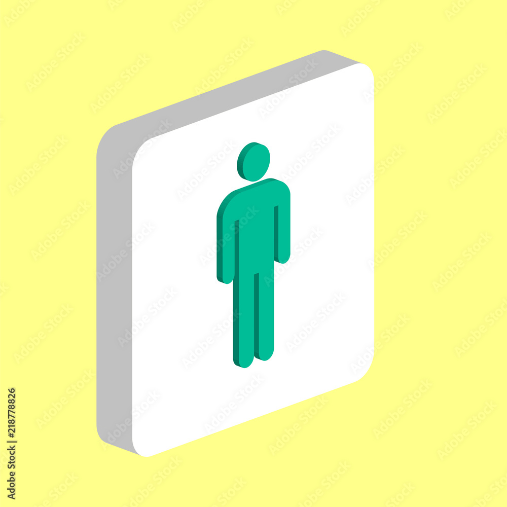 Poster man, male simple vector icon. illustration symbol design template for web mobile ui element. perfect