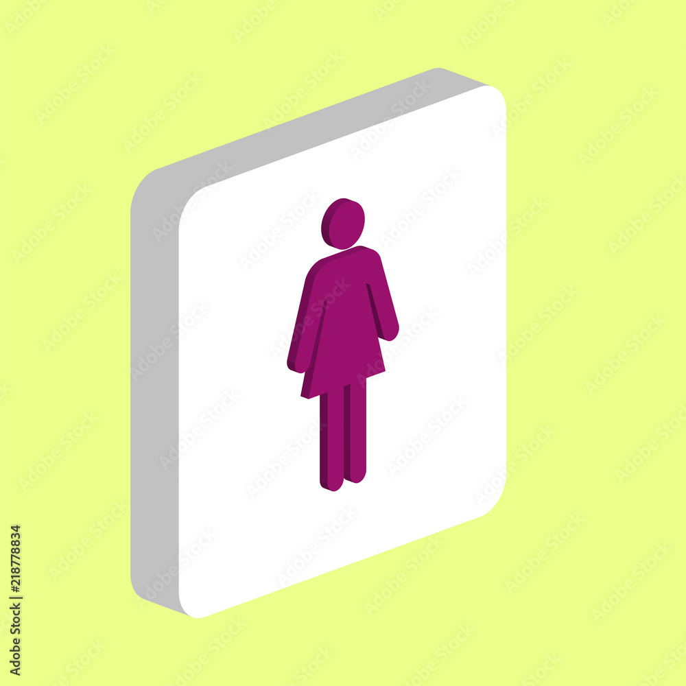 Aufkleber woman, female simple vector icon. illustration symbol design template for web mobile ui element. per