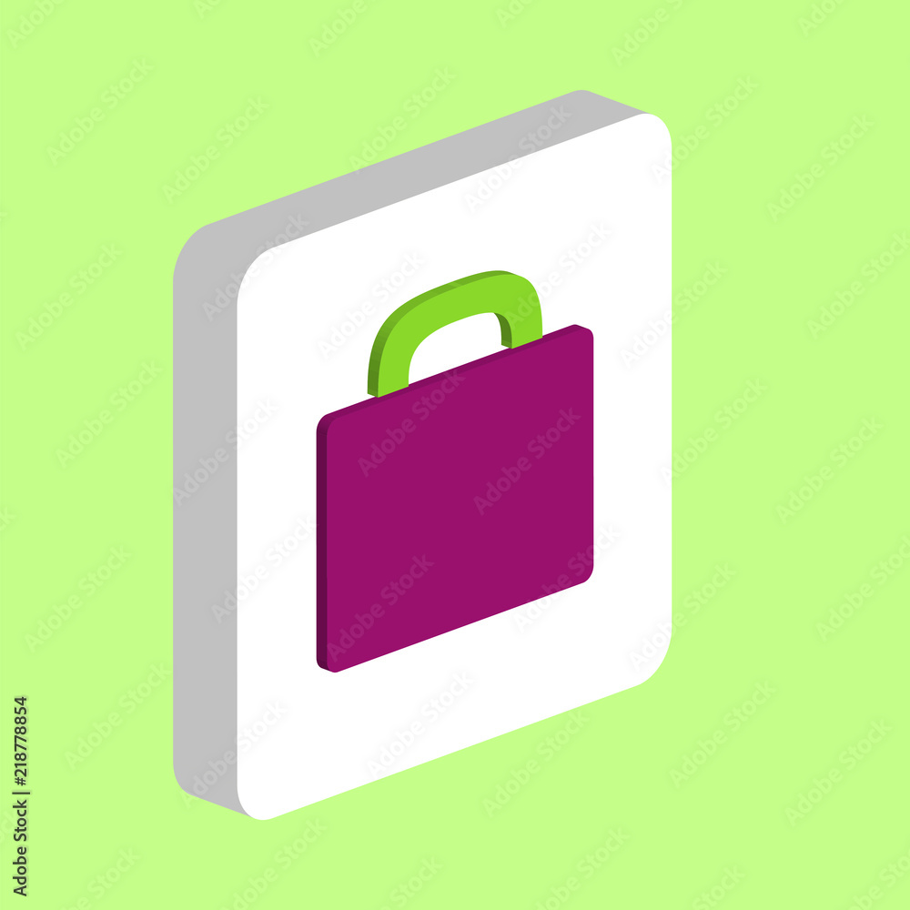 Poster luggage, suitcase simple vector icon. illustration symbol design template for web mobile ui element.