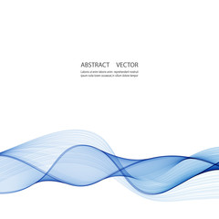 Abstract blue wave background Transparent blue wave on white background.