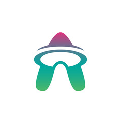 Letter A color logo