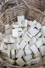 handmade soap at basket