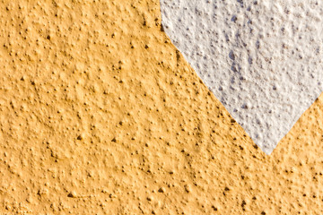 Wall painted in white and yellow