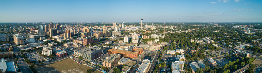 Aerial panorama San Antonio Texas - obrazy, fototapety, plakaty
