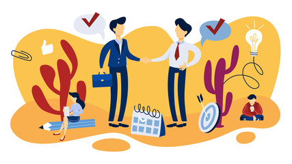 Partnership concept illustration. Idea of teamwork and guidance